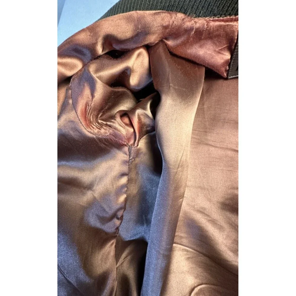 Silverman’s Vintage Drum Dyed Leather Bomber Jacket Size 36